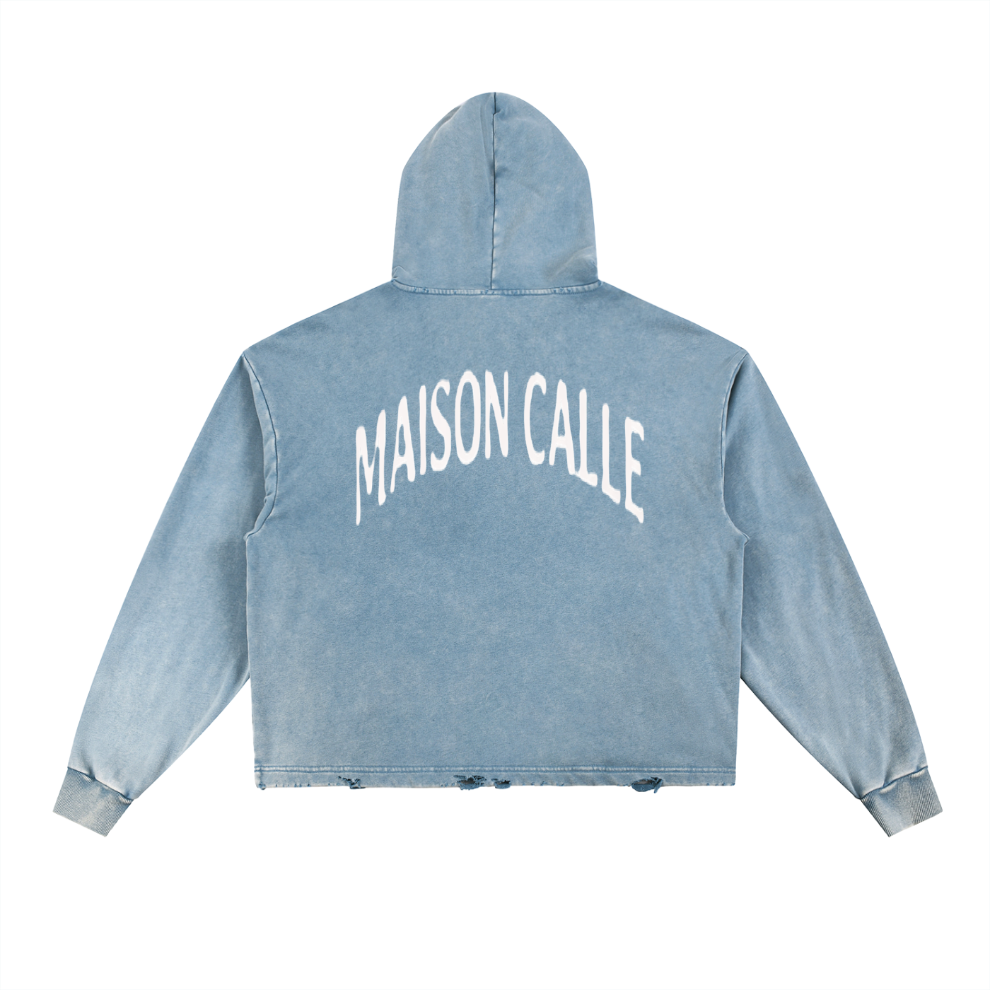 Mens MC Vintage Washed Frayed-Hem Hoodie