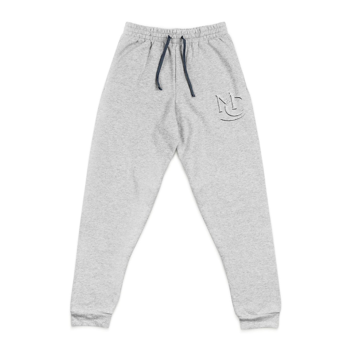 Mens Embroidered MC Joggers | Grey Sweatpants