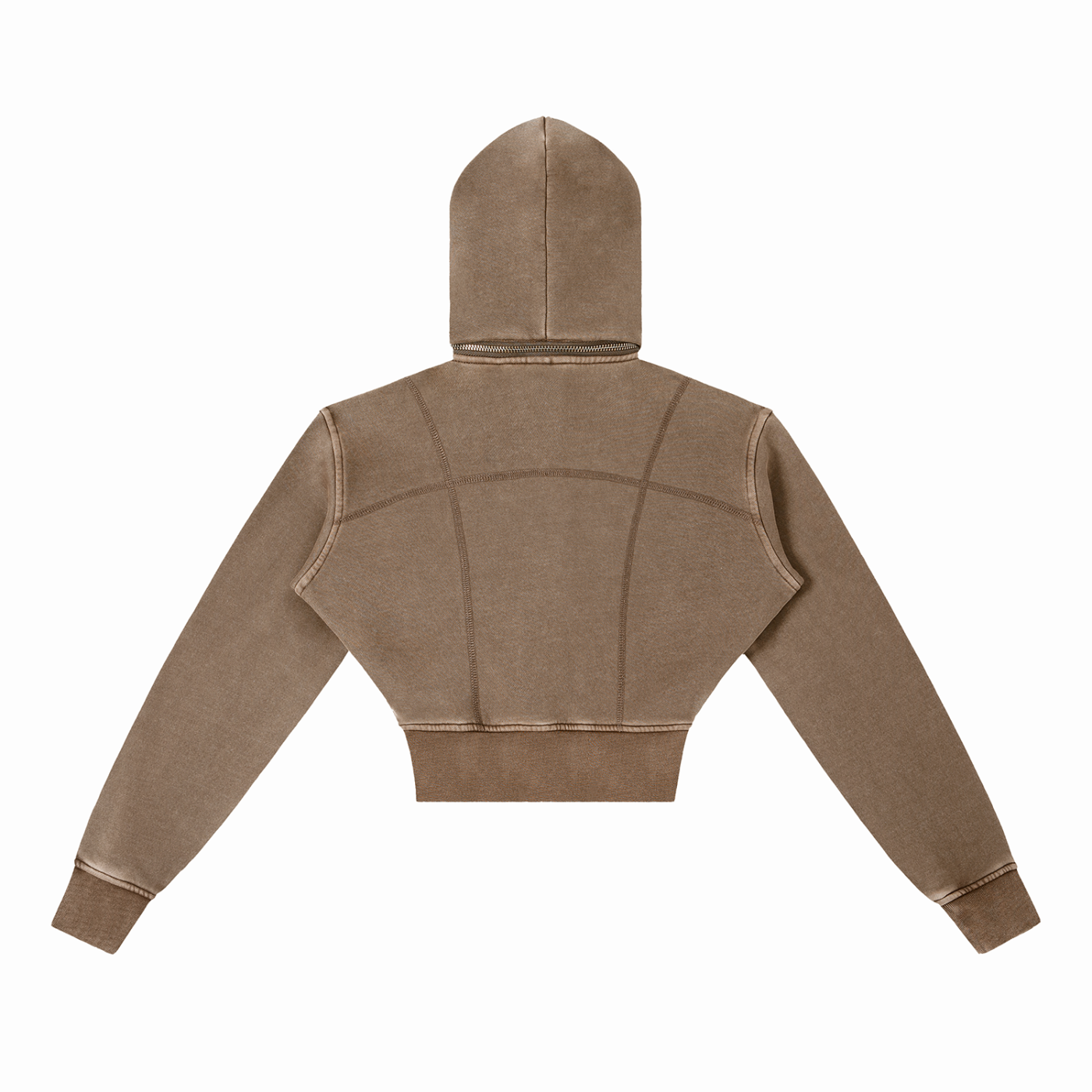 Womens MC Vintage Washed Cropped Fleece Hoodie