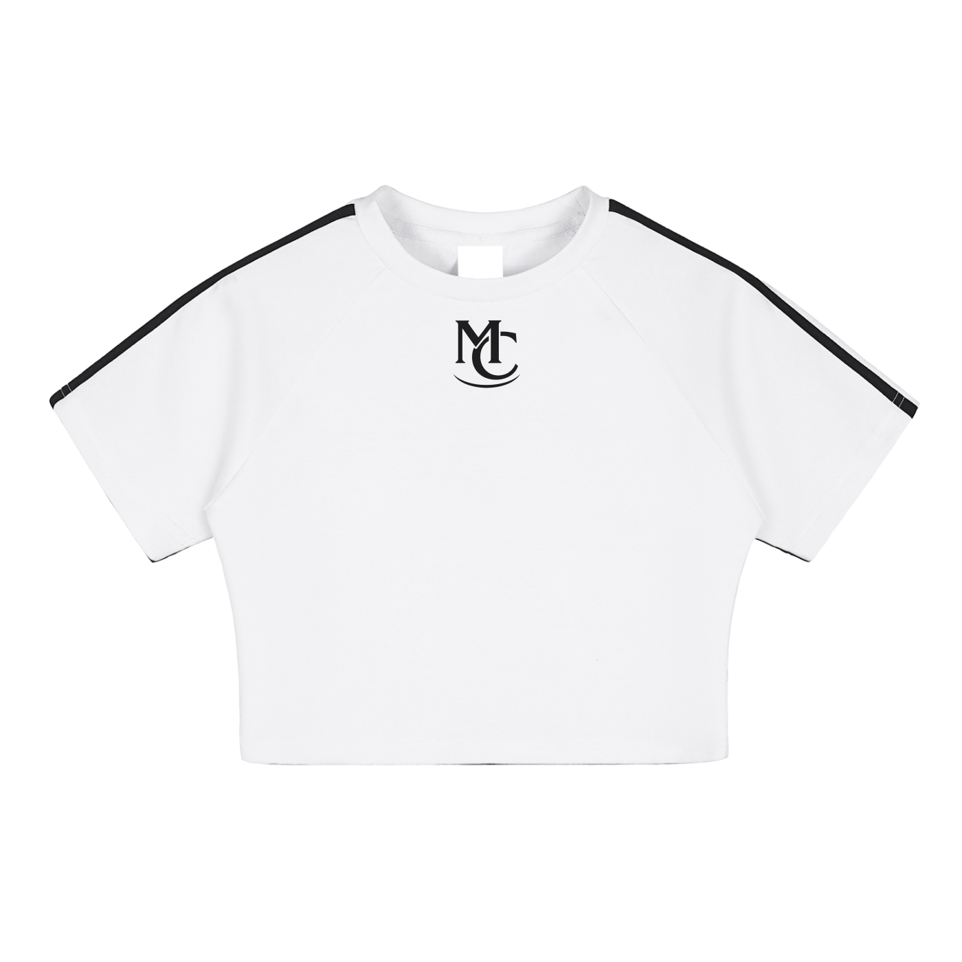 Womens Wht MC Taped Crop Top