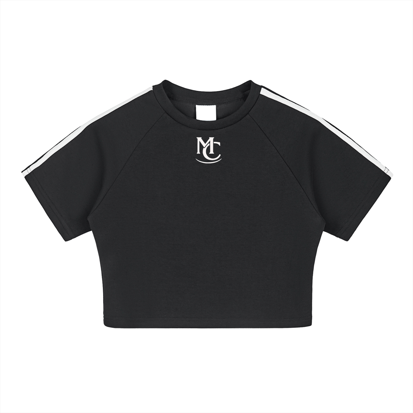 Womens Blk MC Taped Crop Top