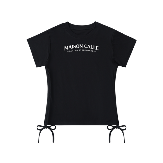 Womens Blk MC Essential Drawstring T-Shirt