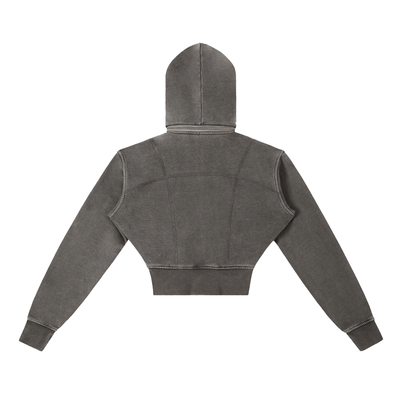 Womens MC Vintage Washed Cropped Fleece Hoodie