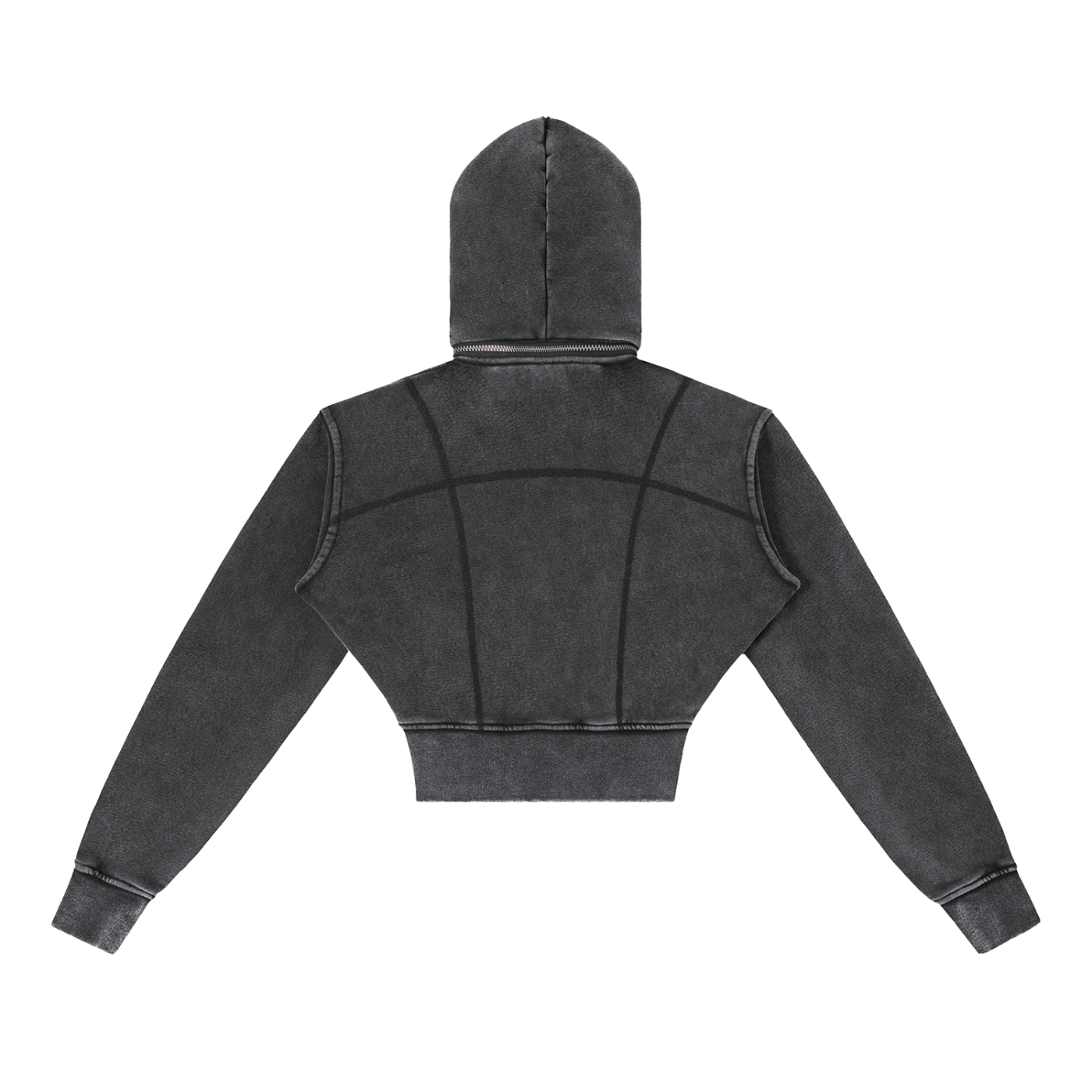 Womens MC Vintage Washed Cropped Fleece Hoodie