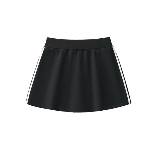 Womens Blk Plain Jane MC Taped Short Skirt