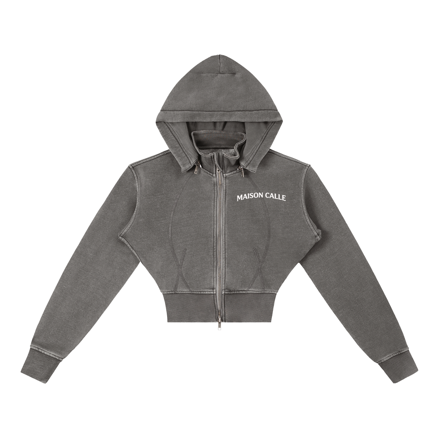 Womens MC Vintage Washed Cropped Fleece Hoodie